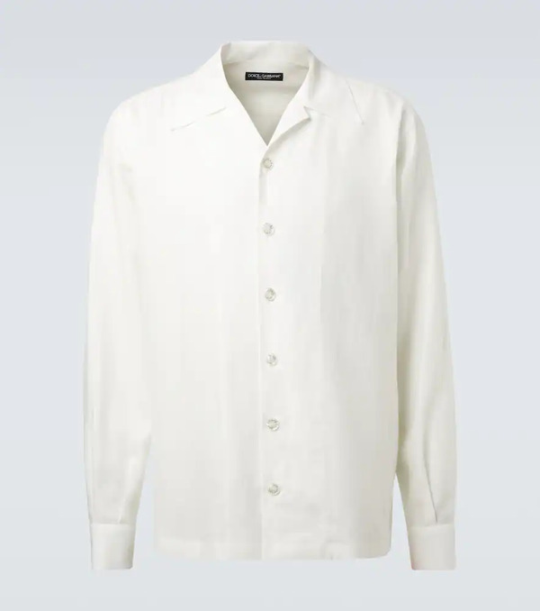  Dolce&gabbana Dolce&gabbana Linen Canvas Bowling Shirt 