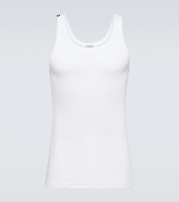  Dolce&gabbana Dolce&gabbana Logo Cotton Tank Top 