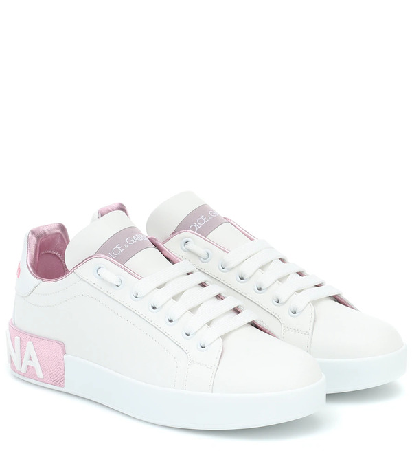  Dolce&gabbana Dolce&gabbana Portofino Leather Sneakers 
