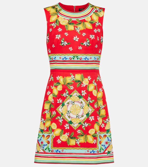 Dolce&gabbana Dolce&gabbana Printed Cotton Minidress 