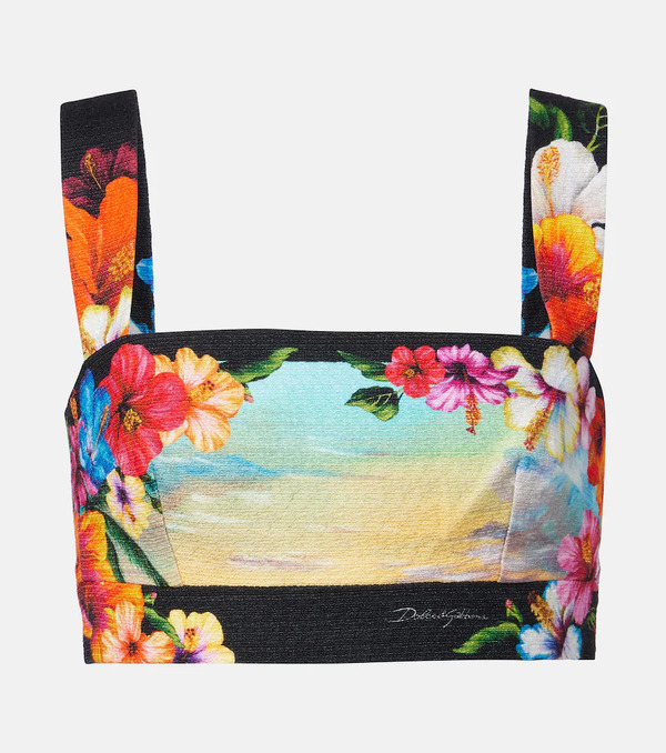  Dolce&gabbana Dolce&gabbana Printed Crop Top 