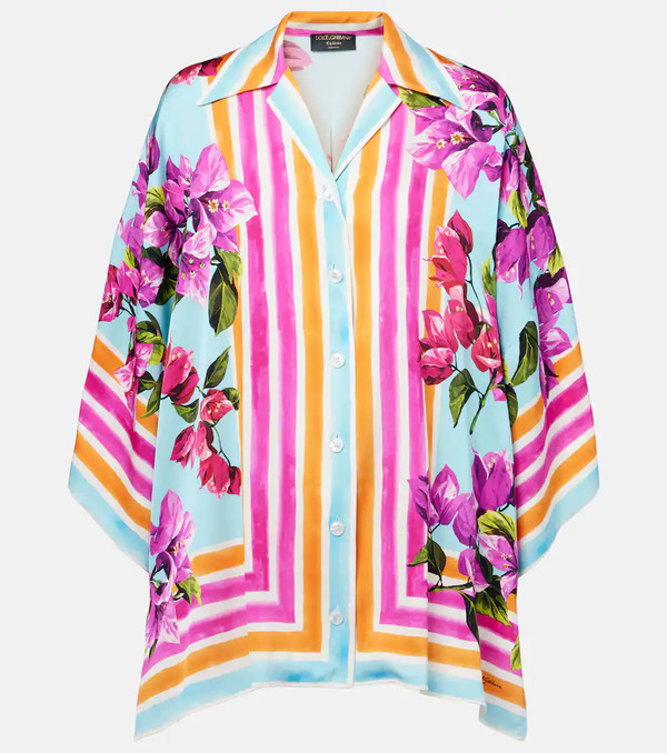  Dolce&gabbana Dolce&gabbana Printed Silk-blend Shirt 