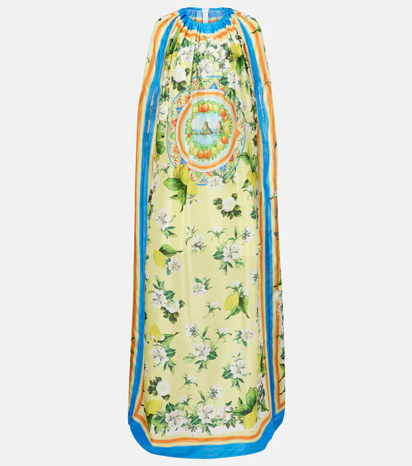  Dolce&gabbana Dolce&gabbana Printed Silk Cape 