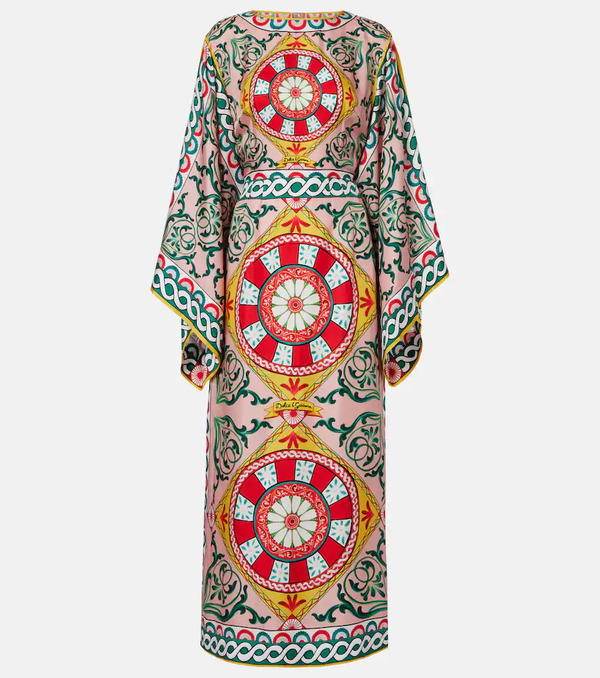  Dolce&gabbana Dolce&gabbana Printed Silk Gown 