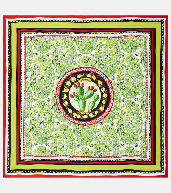  Dolce&gabbana Dolce&gabbana Printed Silk Twill Scarf 