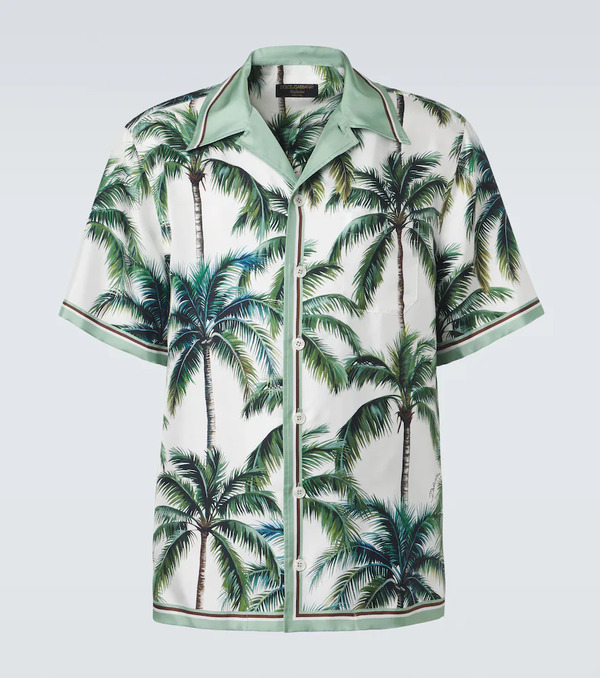  Dolce&gabbana Dolce&gabbana Printed Silk Twill Shirt 