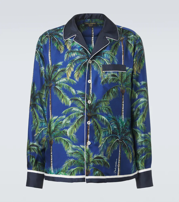  Dolce&gabbana Dolce&gabbana Printed Silk Twill Shirt 