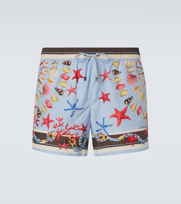  Dolce&gabbana Dolce&gabbana Printed Swim Trunks 