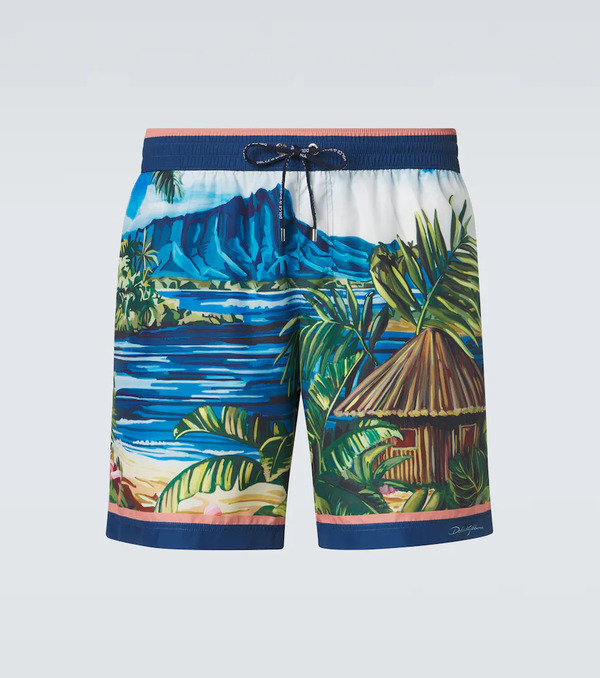  Dolce&gabbana Dolce&gabbana Printed Swim Trunks 