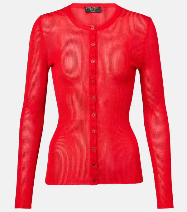 Dolce&gabbana Dolce&gabbana Ribbed-knit Cardigan 