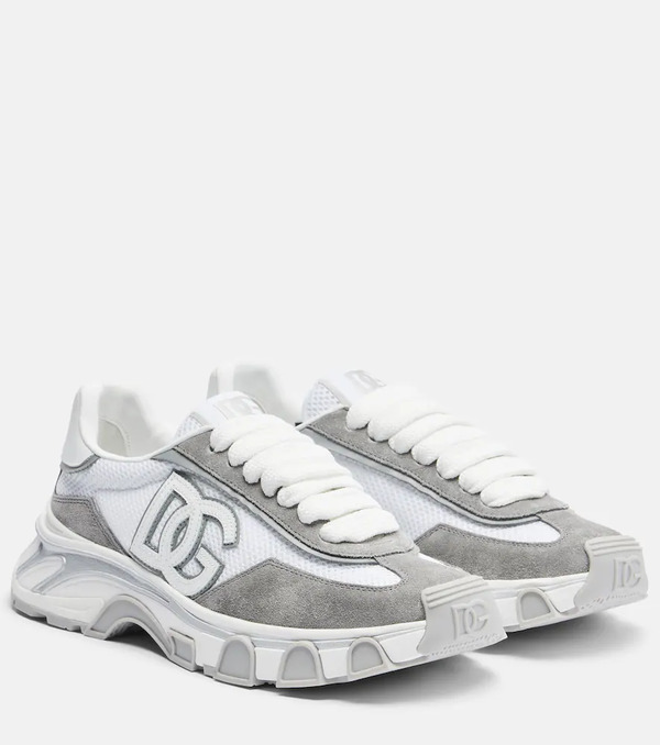  Dolce&gabbana Dolce&gabbana Runner Suede-trimmed Sneakers 