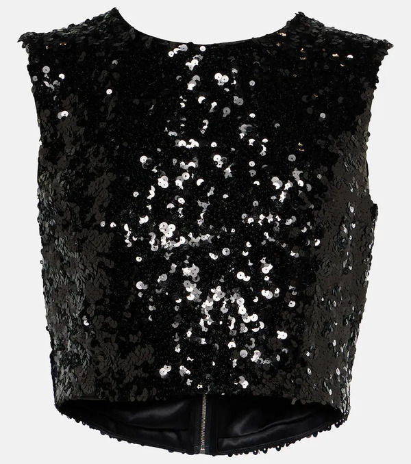  Dolce&gabbana Dolce&gabbana Sequined Crop Top 