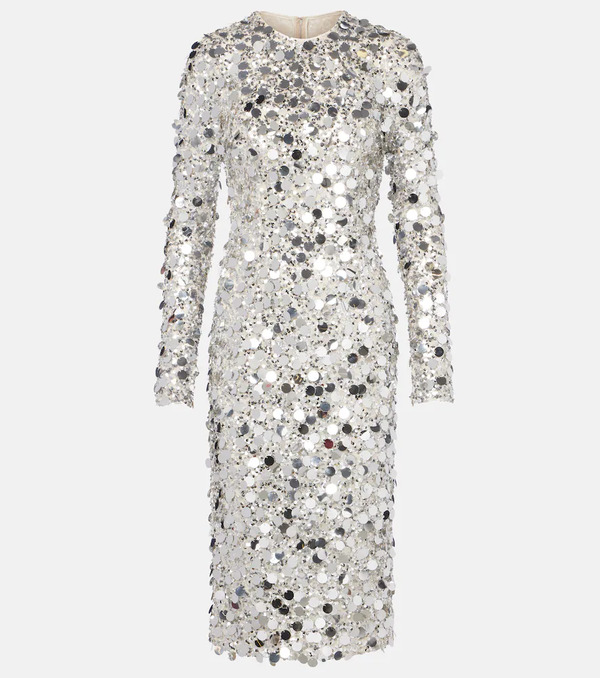  Dolce&gabbana Dolce&gabbana Sequined Midi Dress 