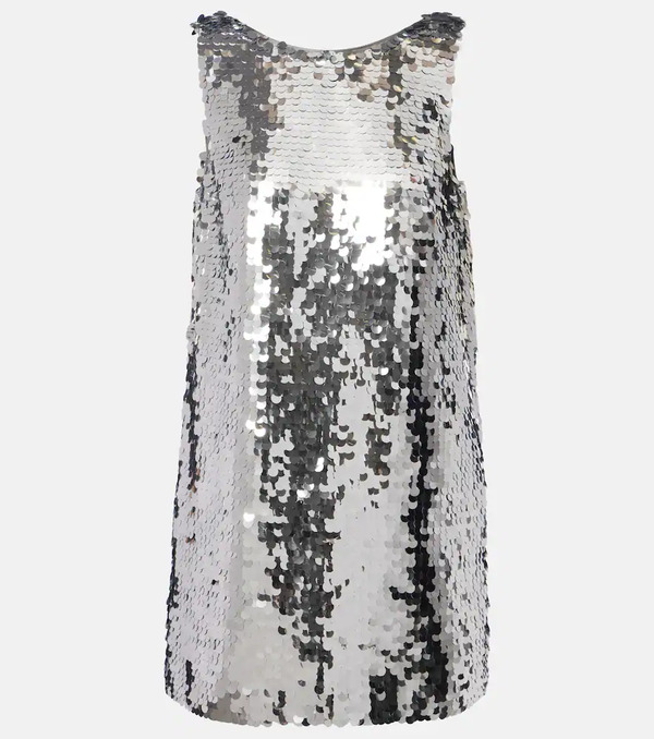  Dolce&gabbana Dolce&gabbana Sequined Open-back Minidress 