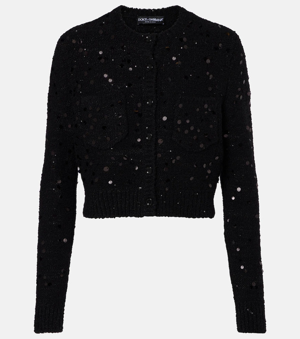  Dolce&gabbana Dolce&gabbana Sequined Wool-blend Cardigan 