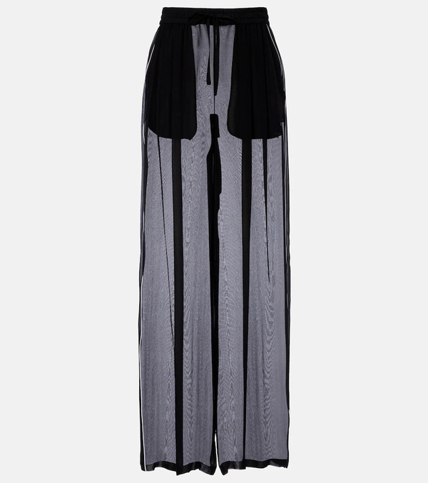  Dolce&gabbana Dolce&gabbana Sheer Silk Wide-leg Pants 