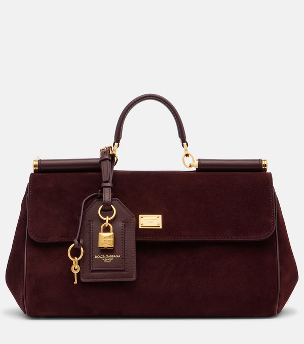  Dolce&gabbana Dolce&gabbana Sicily Medium Suede Top-handle Bag 
