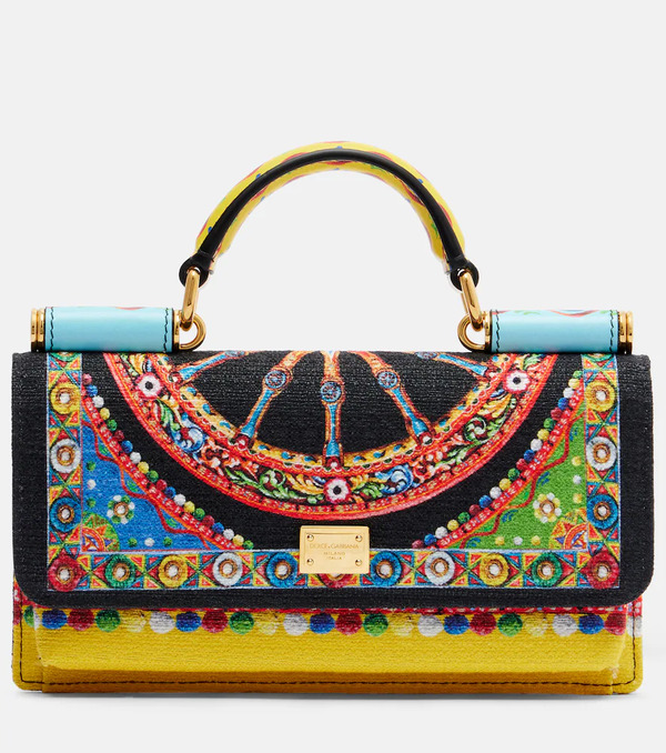  Dolce&gabbana Dolce&gabbana Sicily Mini Printed Top-handle Bag 