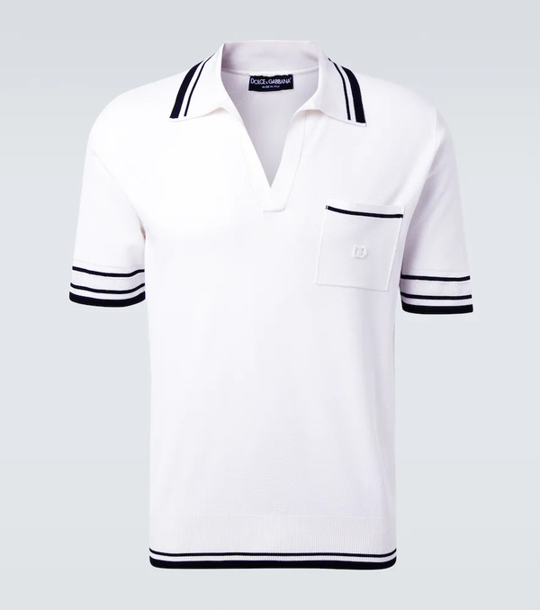  Dolce&gabbana Dolce&gabbana Silk-blend Polo Shirt 