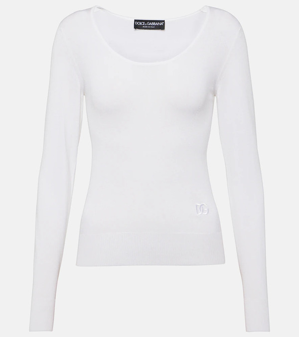  Dolce&gabbana Dolce&gabbana Silk-blend Sweater 