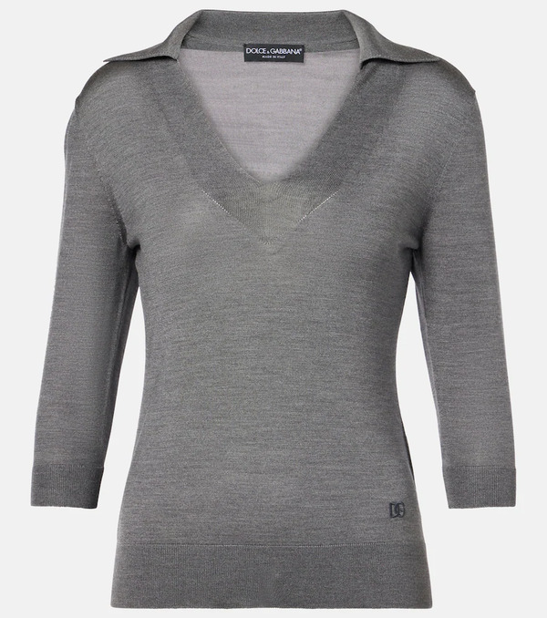  Dolce&gabbana Dolce&gabbana Silk Polo Sweater 