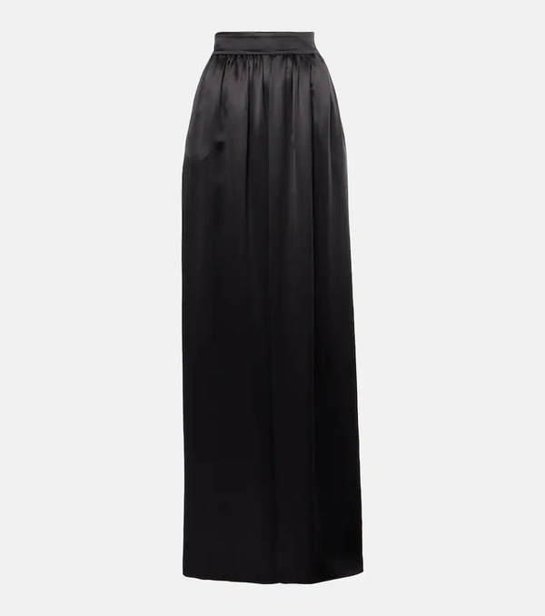  Dolce&gabbana Dolce&gabbana Silk Satin Maxi Skirt 
