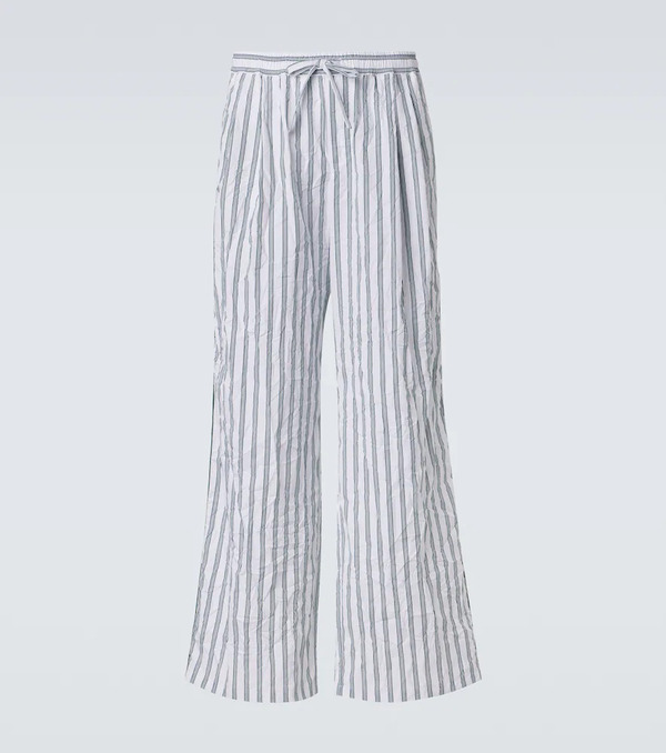  Dolce&gabbana Dolce&gabbana Striped Poplin Wide-leg Pants 
