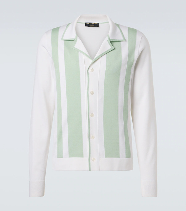  Dolce&gabbana Dolce&gabbana Striped Wool And Silk Shirt 