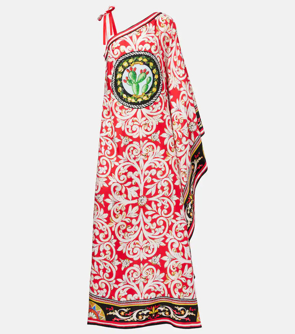  Dolce&gabbana Dolce&gabbana Taormina Printed Silk Kaftan 