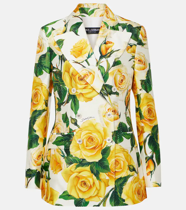  Dolce&gabbana Dolce&gabbana Turlington Floral Silk-blend Jacket 