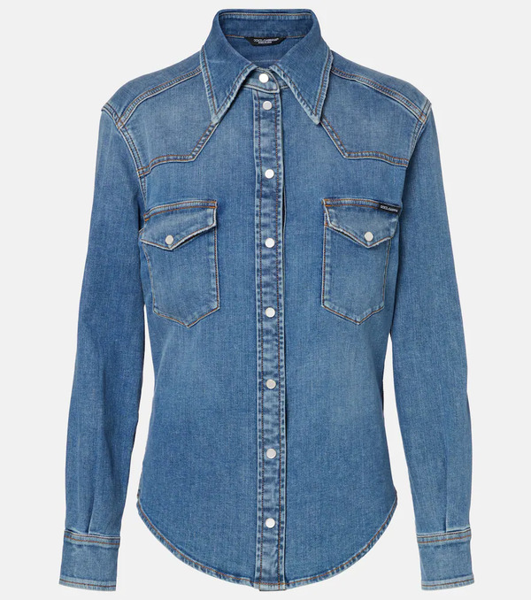  Dolce&gabbana Dolce&gabbana Washed Denim Shirt 