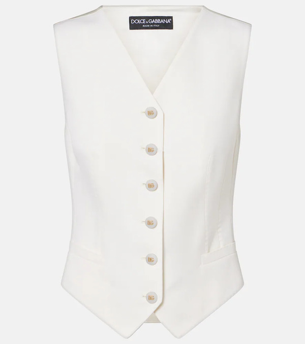  Dolce&gabbana Dolce&gabbana Wool And Silk-blend Vest 