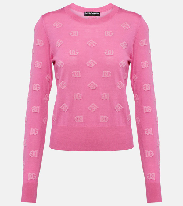  Dolce&gabbana Dolce&gabbana Wool And Silk Jacquard Sweater 