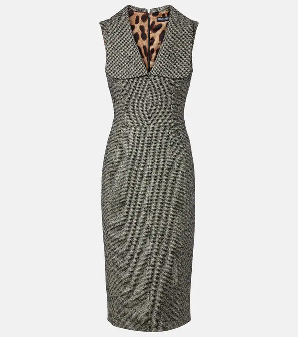  Dolce&gabbana Dolce&gabbana Wool-blend Midi Dress 
