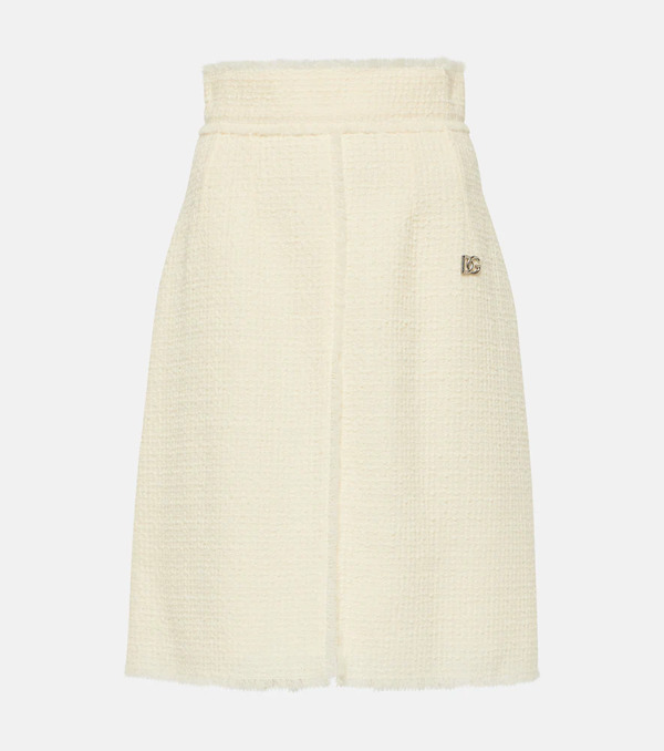  Dolce&gabbana Dolce&gabbana Wool-blend Tweed Midi Skirt 