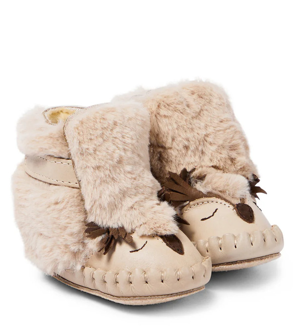  Donsje Donsje Baby Kapi Owl Leather Booties 