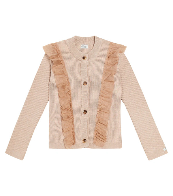  Donsje Donsje Darine Ruffled Wool-blend Cardigan 