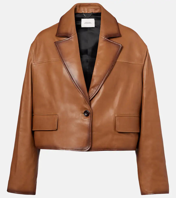  Dorothee Schumacher Dorothee Schumacher Cropped Leather Jacket 