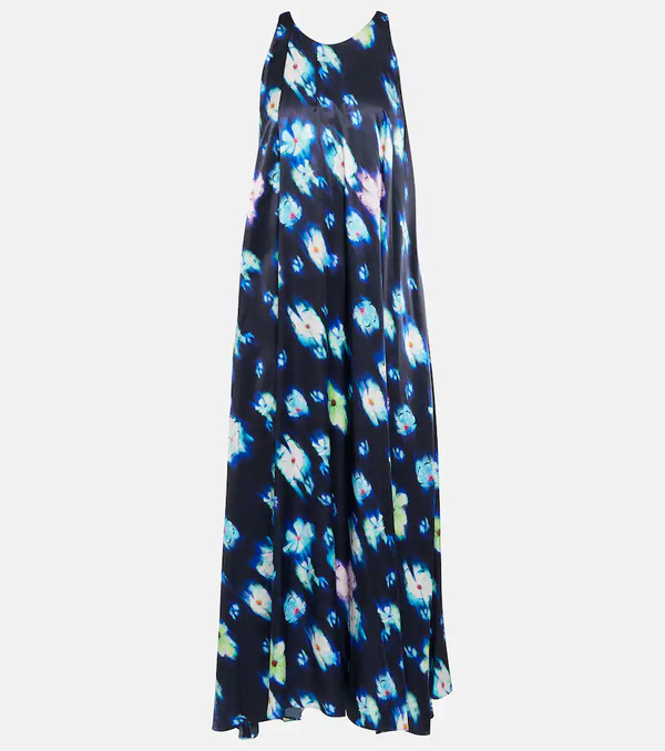  Dorothee Schumacher Dorothee Schumacher Floral Satin Midi Dress 