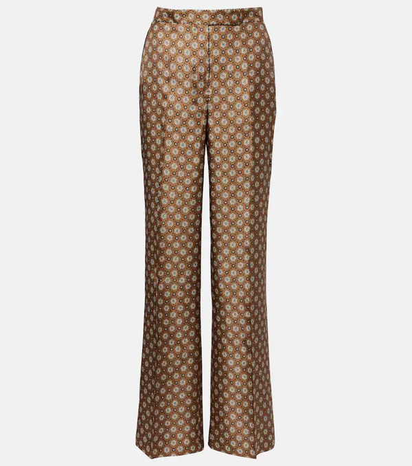  Dorothee Schumacher Dorothee Schumacher Graphic Dreams Printed Silk Twill Palazzo Pants 