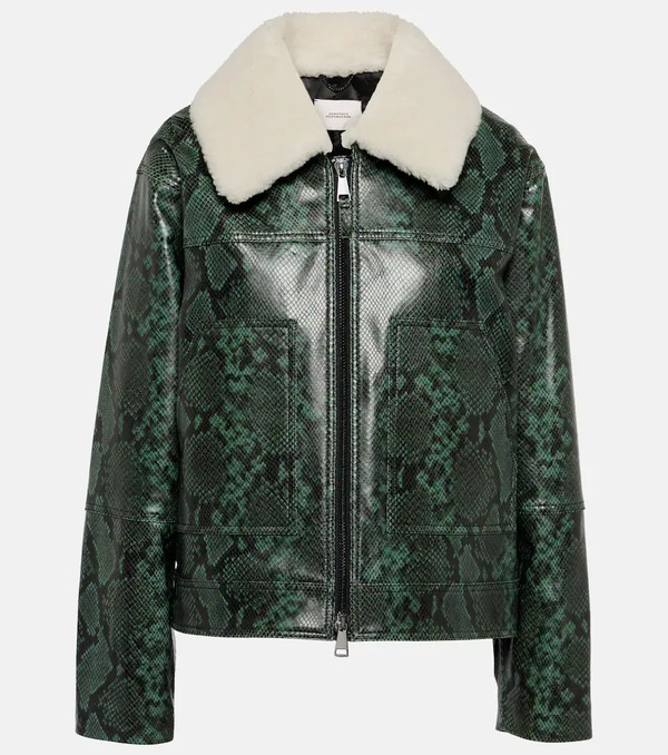  Dorothee Schumacher Dorothee Schumacher Urban Jungle Snake-print Leather Jacket 