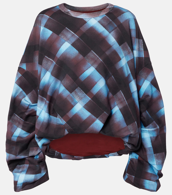  Dries Van Noten Dries Van Noten Checked Cotton Sweatshirt 