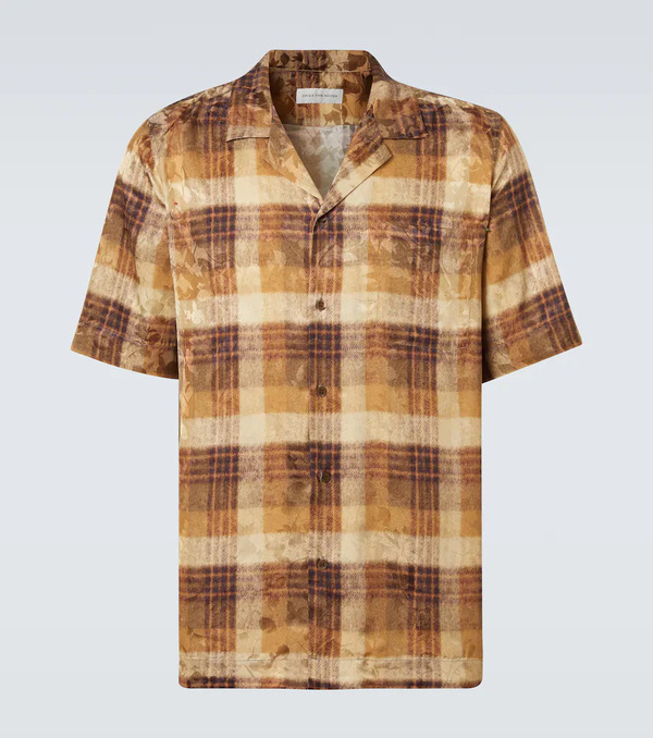  Dries Van Noten Dries Van Noten Checked Jacquard Bowling Shirt 