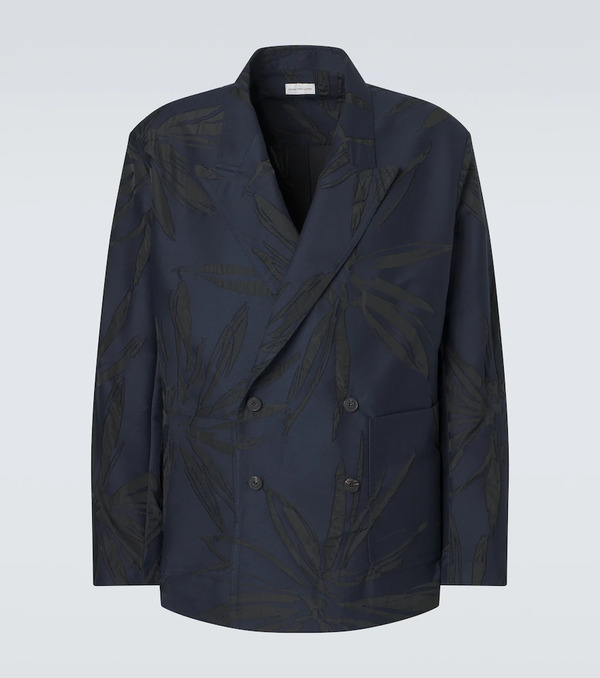  Dries Van Noten Dries Van Noten Cotton-blend Jacquard Blazer 