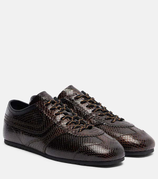  Dries Van Noten Dries Van Noten Croc-effect Leather Sneakers 