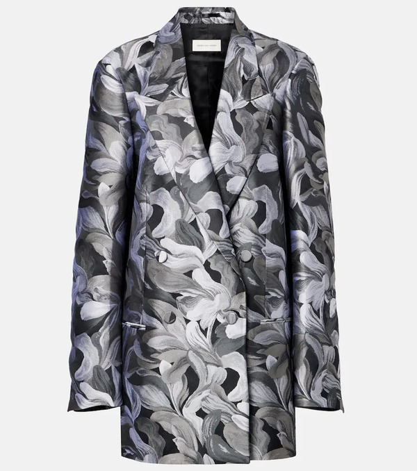  Dries Van Noten Dries Van Noten Double-breasted Jacquard Blazer 