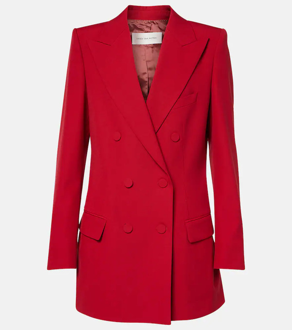  Dries Van Noten Dries Van Noten Double-breasted Wool Blazer 