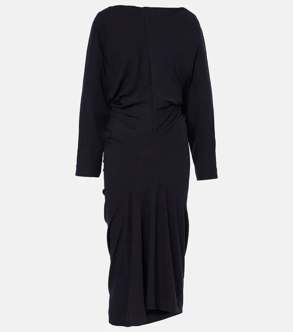  Dries Van Noten Dries Van Noten Draped Jersey Midi Dress 