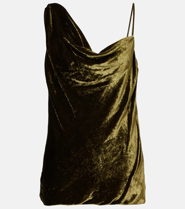  Dries Van Noten Dries Van Noten Draped Velvet Top 