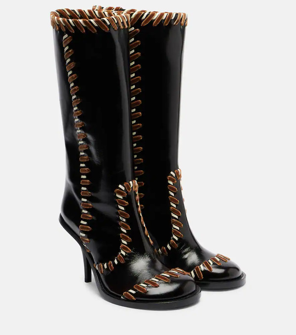  Dries Van Noten Dries Van Noten 90 Embellished Leather Boots 